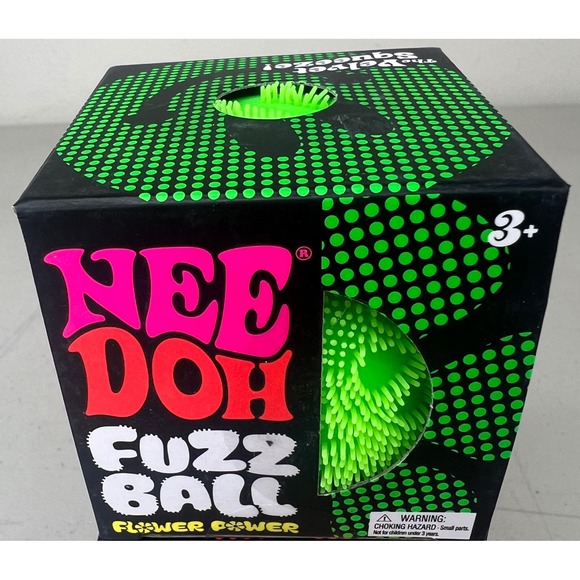 Schylling Other - NeeDoh Fuzz Ball Flower Power Green The Velvet Squeeze Sensory Fidget Toy Ball